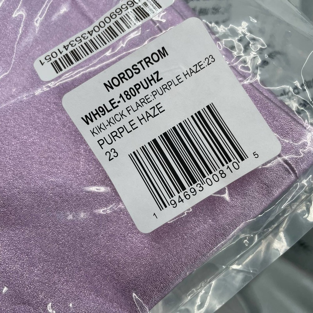 NWT RtA Kiki 100% Lambskin Leather Flare Cropped Pants In Purple Haze $1195 - Picture 12 of 12